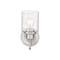 Z-Lite Kinsley 1 Light Wall Sconce, Brushed Nickel And Clear Seeded 340-1S-BN - alternate 3